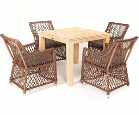 Обеденная группа Виченца L 4SIS, цвет коричневый