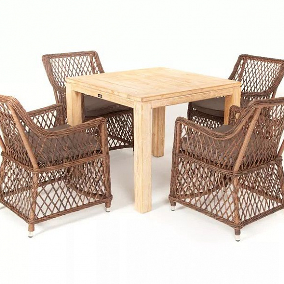 Обеденная группа Виченца L 4SIS, цвет коричневый фото 1