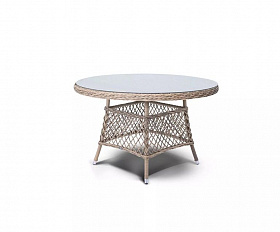 Обеденная группа Лацио 4SIS из искусственного ротанга, цвет соломенный