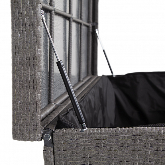 Порту сундук водонепроницаемый из искусственного ротанга, цвет графит фото 3