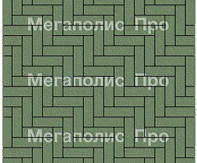 Тротуарная плитка Выбор Паркет Б.4.П.6 Зеленый Гранит