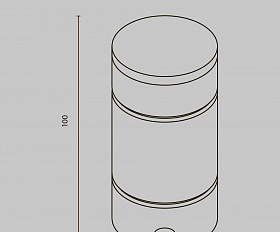 Ландшафтный светильник Brill Maytoni O474FL-L2GF3K цвет Графит