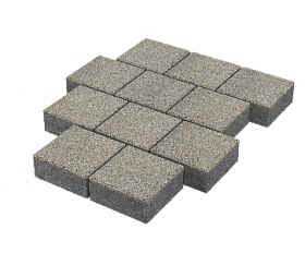 Тротуарная плитка Stellard Квадрат 200x200x80 мм Белый мрамор