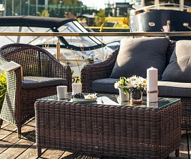 Лаунж-зона Кон Панна С 4SIS из искусственного ротанга, цвет коричневый