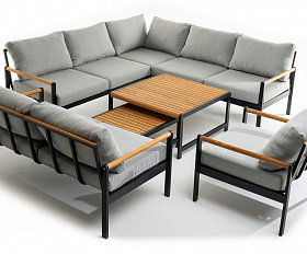 Лаунж зона из алюминия MAYA XL темный графит Joygarden