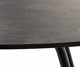 Верона журнальный столик из HPL 70х50, H40, каркас черный муар, цвет столешницы серый гранит