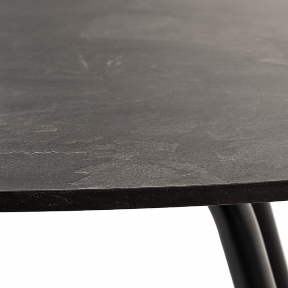 Верона журнальный столик из HPL 70х50, H40, каркас черный муар, цвет столешницы серый гранит фото 6
