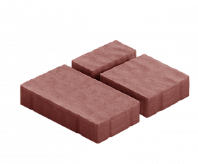 Тротуарная плитка Нобетек Старый город 2СГ5ф Красная