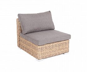 Лунго модуль диванный прямой с подушками, цвет соломенный (гиацинт)