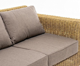 Диван трехместный Боно 4SIS из искусственного ротанга, цвет соломенный