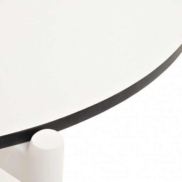 Диего журнальный стол из HPL 120х60 H40, каркас белый муар, цвет молочный фото 5