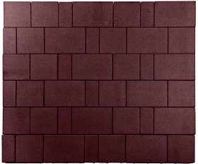 Тротуарная плитка Лидер 40 Провинция 60 мм Красный