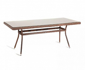 Плетеный стол Латте 4SIS из искусственного ротанга, цвет коричневый