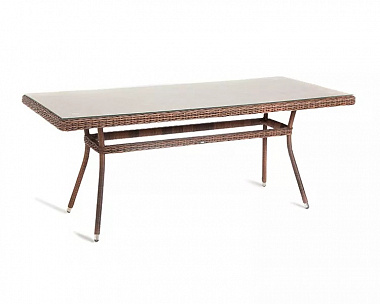 Плетеный стол Латте 4SIS из искусственного ротанга, цвет коричневый
