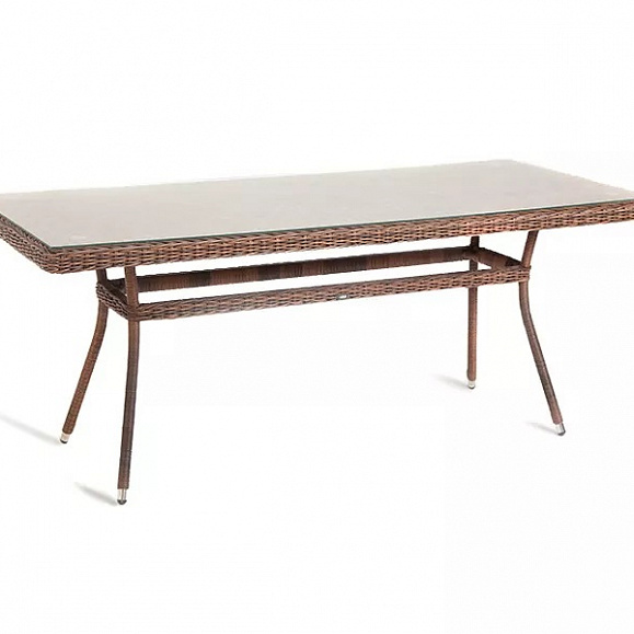Плетеный стол Латте 4SIS из искусственного ротанга, цвет коричневый фото 3