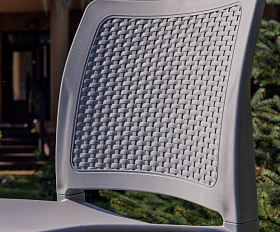 Обеденный стул July Royal Family из пластика, цвет светло-серый