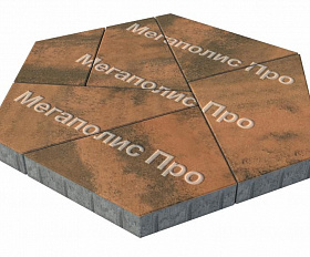 Тротуарная плитка Выбор Оригами Б.4.Фсм.8 80 мм Листопад Мустанг