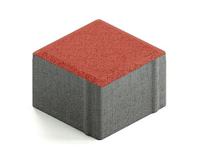 Тротуарная плитка 342 механический завод Квадрат 100х100х80 мм, красный яркий