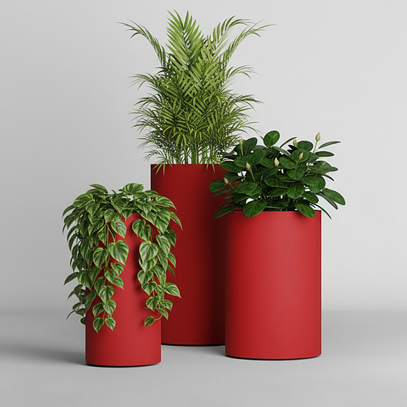 Кашпо Concretika Тюб Макси D40H60 Ред 3000 фото 5