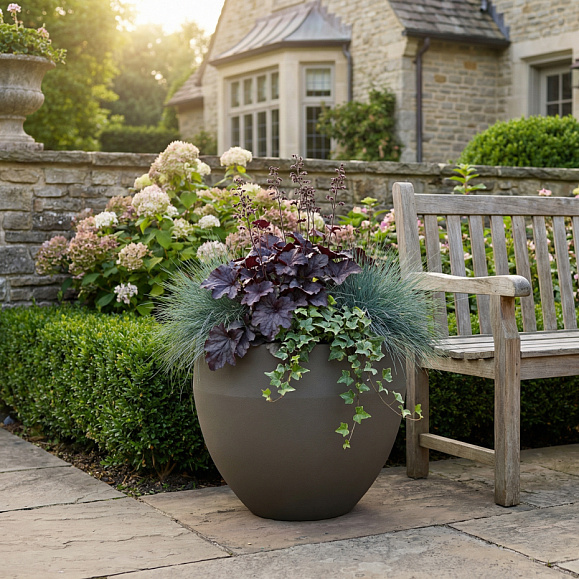 Кашпо Concretika Гира D50H43 Грине 7006 фото 1