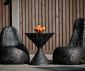 Кресло Vitgarden Well Chair из базальта, цвет черный