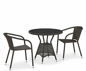 Комплект плетеной мебели T707ANS/Y137C-W53 2Pcs Brown