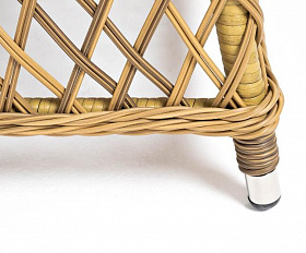 Обеденная группа Эспрессо-80 L 4SIS из искусственного ротанга, цвет соломенный