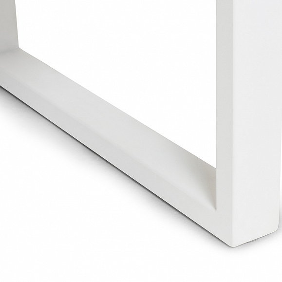 Варадеро журнальный стол из HPL 110х60 H43, каркас алюминий белый муар, цвет столешницы молочный фото 5