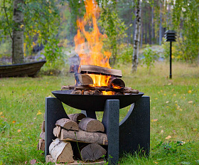 Костровая чаша чугунная Concretika Premium S60, толщина 6 мм