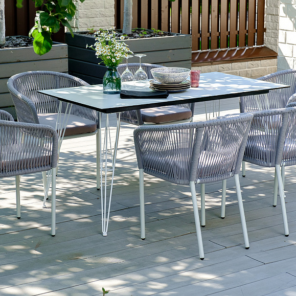 Руссо обеденный стол из HPL 150х80см, цвет молочный фото 4