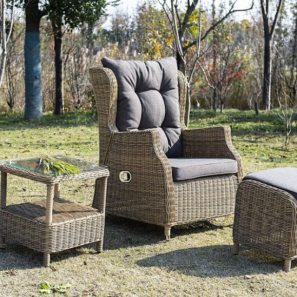 Столик кофейный Форио 4SIS из искусственного ротанга, цвет соломенный фото 7