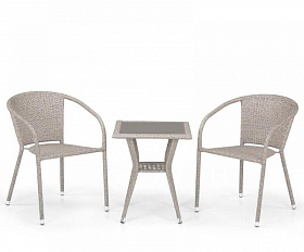 Комплект плетеной мебели T25C/Y137C-W85 Latte (2+1)
