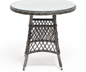 Обеденная группа Эспрессо–80 R 4SIS из искусственного ротанга, цвет графит