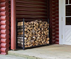 Дровница металлическая Concretika с чехлом