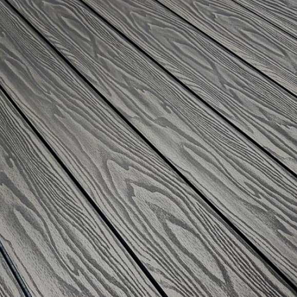 Террасная доска Террапол Смарт 3D Полнотелая без паза 3000 или 2000х130х24 мм, цвет Черное Дерево фото 1