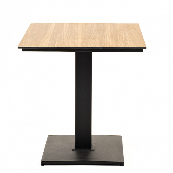 Каффе интерьерный стол из HPL квадратный 70х70см, цвет дуб фото 2