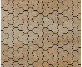 Тротуарная плитка Выбор Трилистник В.7.Ф.10 100 мм Искусственный камень Степняк