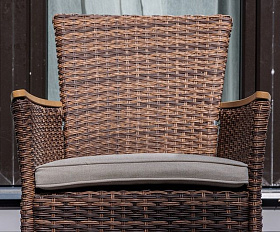 Обеденное кресло Amelia Royal Family из искусственного ротанга, цвет коричневый