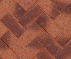 Тротуарная клинкерная брусчатка ЛСР Ливерпуль 200х100х50 мм, бордо