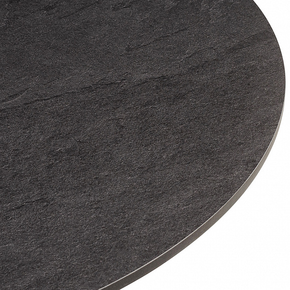 Тюльпан интерьерный стол из HPL круглый Ø90см, цвет серый гранит фото 2