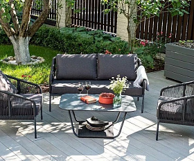 Кресло Канны 4SIS из роупа (веревки), цвет темно-серый