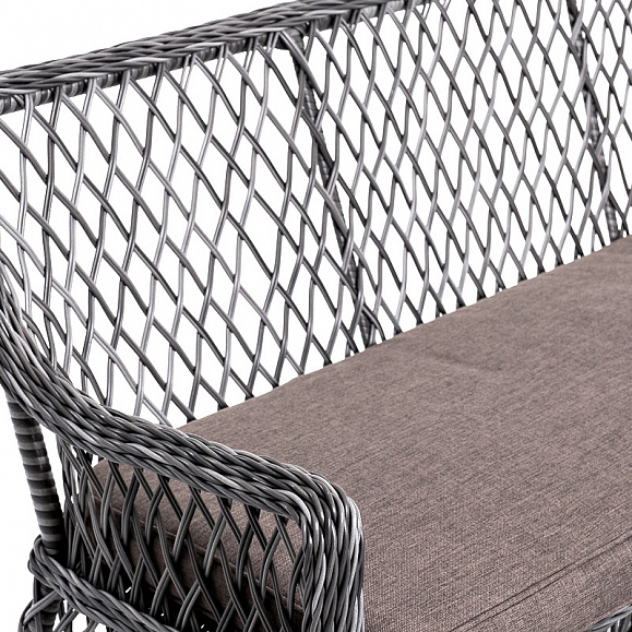 Асти лаунж-зона из искусственного ротанга на 4 персоны, цвет графит фото 7