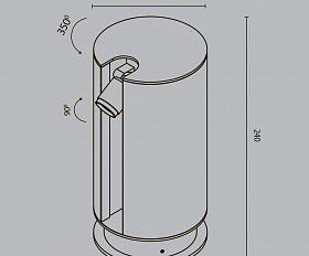 Ландшафтный светильник Cave Maytoni O468FL-L3B3K цвет Черный