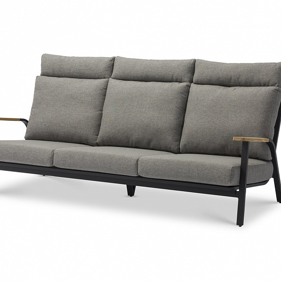 Комплект лаунж мебели Malmo Brafritid с 3-х местным диваном,антрацит/серый, алюминий фото 3