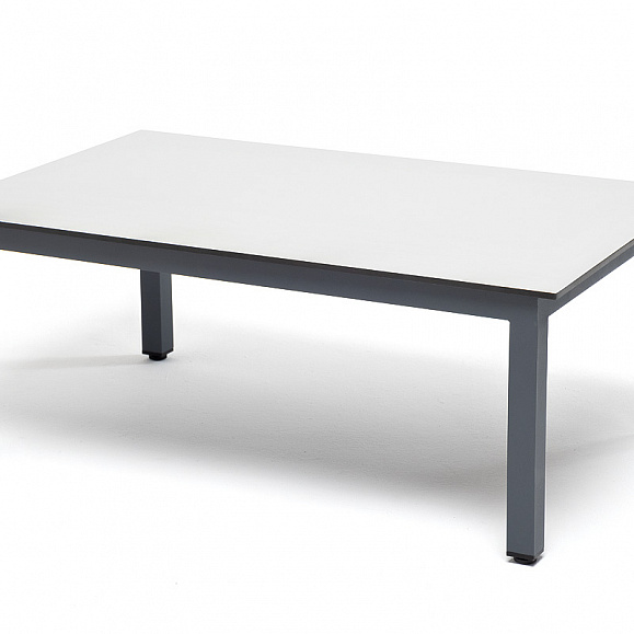 Канны журнальный столик из HPL 90х60, H40, каркас темно-серый (RAL 7024), цвет столешницы молочный фото 3