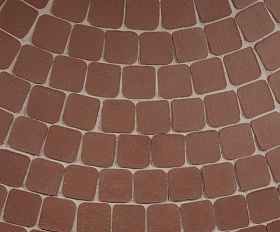 Клинкерная брусчатка ЛСР Мюнхен квадро R25 100х100х50 мм, коричневый