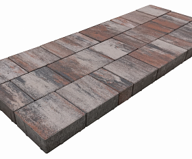 Тротуарная плитка Лидер 40 Провинция Color Mix 60 мм Сильвинит