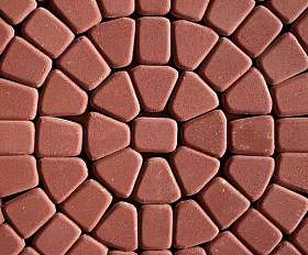 Тротуарная плитка 342 механический завод Классика круговая 60мм Красный яркий