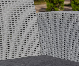 Обеденный комплект Grand Lana L Royal Family из пластика, цвет светло-серый