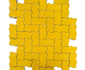 Тротуарная плитка Braer Волна 70 мм Желтый